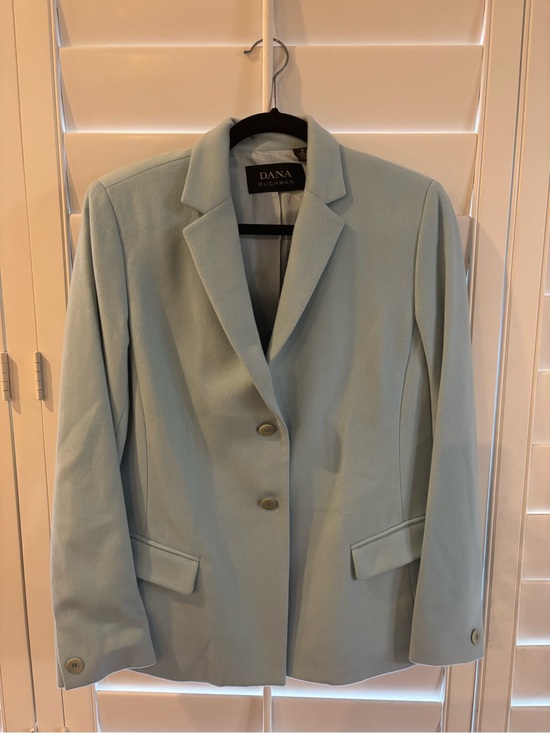 Dana Buchman Jackets & Blazers - Dana Buchman Light Aqua 100% Cashmere Women's Blazer Jacket